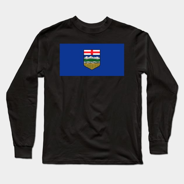 Flag of Alberta, Canada Long Sleeve T-Shirt by SolarCross